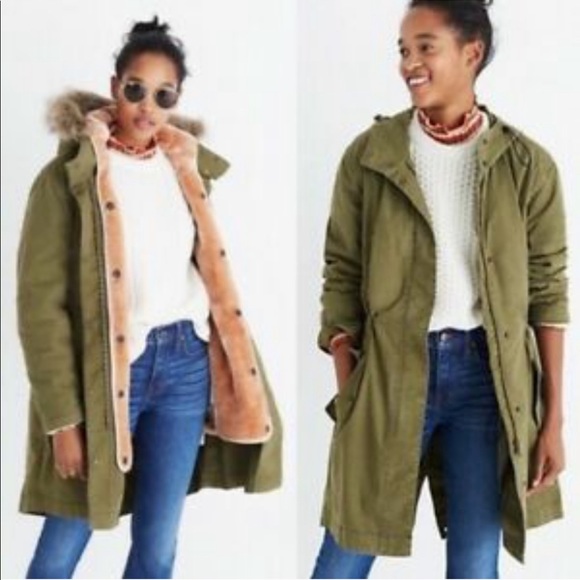Madewell NWT Bedford Convertible Faux Fur Jacket - Picture 3 of 6